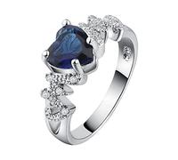 Il Signore Degli Anelli Di Libri Cartonato Festa della mamma I miei gioielli da donna Il mio cuore Orecchini mamma Lettering Is Gift Ring Angel Rings Mattarello Regolabile Anelli Di Spessore (Blue, 7)