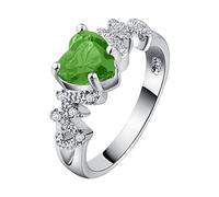 Il Signore Degli Anelli Di Libri Cartonato Festa della mamma I miei gioielli da donna Il mio cuore Orecchini mamma Lettering Is Gift Ring Angel Rings Mattarello Regolabile Anelli Di (Green, 6)