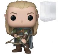 Il Signore degli Anelli - Legolas Funko Pop! Figura in vinile (Bundled con custodia protettiva compatibile Pop Box), Il Signore degli Anelli - Legolas, multicolore, 9,5 cm