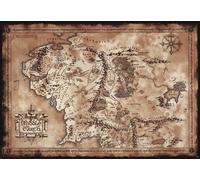 Il Signore Degli Anelli Poster Mappa Terra di Mezzo 91.5 x 61 Cm Abystyle