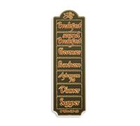 Il Signore Degli The Rings Hobbit Giorno Schedule Cartello di Legno 50.8x15.2cm