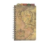 Il Signore Degli The Rings Mappa Di Middle-Earth 5-Tab Spirale Notebook Con 75