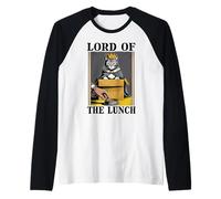 Il Signore del Pranzo Gatto Amante Gatto In Scatola Divertente Gatto Maglia con Maniche Raglan