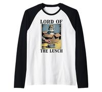 Il Signore del Pranzo Gatto Amante Gatto In Scatola Divertente Gatto Maglia con Maniche Raglan