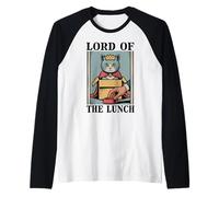 Il Signore del Pranzo Gatto Amante Gatto In Scatola Divertente Gatto Maglia con Maniche Raglan