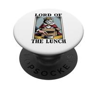 Il Signore del Pranzo Gatto Amante Gatto In Scatola Divertente Gatto PopSockets PopGrip Adesivo