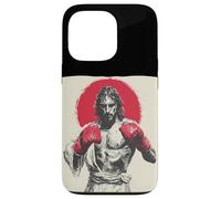 Il Signore della boxe Gesù Cristo per gli amanti dei guanti e degli anelli Custodia per iPhone 13 Pro