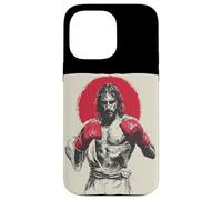 Il Signore della boxe Gesù Cristo per gli amanti dei guanti e degli anelli Custodia per iPhone 14 Pro Max