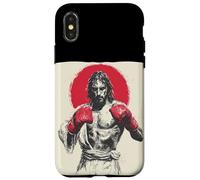 Il Signore della boxe Gesù Cristo per gli amanti dei guanti e degli anelli Custodia per iPhone X/XS