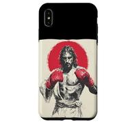 Il Signore della boxe Gesù Cristo per gli amanti dei guanti e degli anelli Custodia per iPhone XS Max