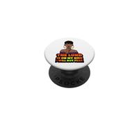 Il signore è dalla mia parte, non temerò la donna nera della melanina PopSockets PopGrip Adesivo