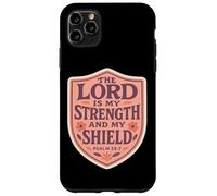 Il Signore è la mia forza e il mio scudo Bibbia cristiana floreale Custodia per iPhone 11 Pro Max