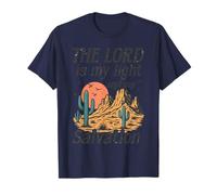 Il Signore è la mia Luce e salvezza - Retro Desert Faith Maglietta