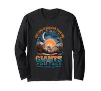 Il Signore è più Grande dei giganti Che affronti 1 Giovanni 4:4 Maglia a Manica