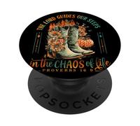 Il Signore guida i nostri passi nel caos della vita PopSockets PopGrip Adesivo