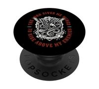 Il Signore mi dà le ali per elevarmi sopra i miei nemici Eagle Snake PopSockets PopGrip Adesivo