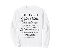 Il Signore Ti benedica e Ti Tiene Bibbia Versi Script Zephaniah Felpa