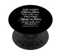 Il Signore ti benedica e ti tiene Bibbia Versi Script Zephaniah PopSockets PopGrip Adesivo