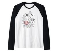 Il Signore Ti benedica Versetto della Bibbia Maglia con Maniche Raglan