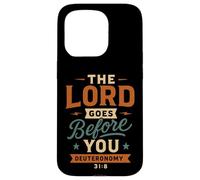 Il Signore va prima di te Deuteronomio 31 8 Vintage Christian Custodia per iPhone 15 Pro