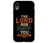 Il Signore va prima di te Deuteronomio 31 8 Vintage Christian Custodia per iPhone XR