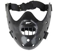 Il Silenzio degli Innocenti Maschere Hannibal Lecter Resina Masquerade Halloween Carnevale Party Props Maschera di Protezione Mezza (Black)