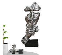 Il Silenzio È Figura D'oro - Statue Di Pensatori, Arte Astratta | Statua Del Pensatore Del Silenzio, Scultura Del Pensatore, Statue Astratte In Resina - Figura Creativa Del Volto Di Uomini Silenziosi,