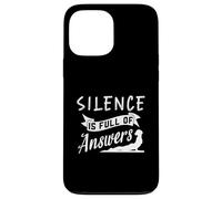 Il silenzio è pieno di risposte Inspirational Yoga Design Custodia per iPhone 13 Pro Max