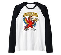 Il Silenzio Non è mai Stato unopzione Umorismo Pappagallo Ara Maglia con Maniche Raglan