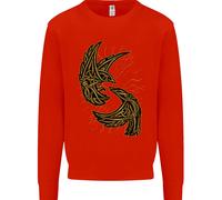 Il Simbolo Del Corvo Viking Odin Ragnar Tribale Uomo Felpa