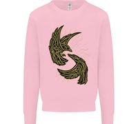 Il Simbolo Del Corvo Viking Odin Ragnar Tribale Uomo Felpa