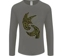 Il Simbolo Del Corvo Viking Odin Ragnar Tribale Uomo Maglietta A Maniche Lunghe