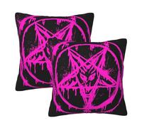 Il Simbolo del Pentagramma Wiccan della Dea della Triplice Luna 2 Pezzi Federa Cuscino Confortevole Caso Fodere Elegante Copricuscini Divano per Sedia Arredo Casa 45X45Cm