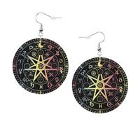 Il Simbolo Del Pentagramma Wiccan Della Dea Della Triplice Luna Donna Orecchini Ecopelle Orecchino Goccia Pendenti