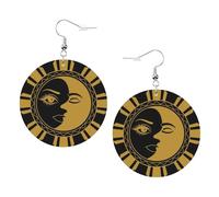 Il Simbolo Del Pentagramma Wiccan Della Dea Della Triplice Luna Donna Orecchini Ecopelle Orecchino Goccia Pendenti