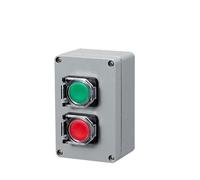 Il simbolo della freccia indica l'avvio e l'arresto 'interruttore di emergenza della scatola di controllo industriale con pulsante impermeabile momentaneo.(Pink)
