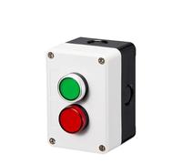 Il simbolo della freccia indica l'avvio e l'arresto 'interruttore di emergenza della scatola di controllo industriale con pulsante impermeabile momentaneo.(Blue)