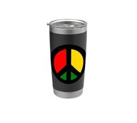 Il simbolo della pace Rasta CND Ban the Bomb Bicchiere termico in acciaio inox doppia parete