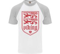Il Simbolo Valknut Dei Vichinghi Leoni Valhalla Uomo T-Shirt Baseball S/S