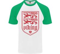 Il Simbolo Valknut Dei Vichinghi Leoni Valhalla Uomo T-Shirt Baseball S/S