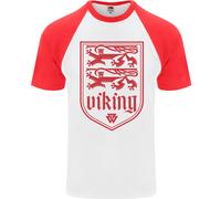 Il Simbolo Valknut Dei Vichinghi Leoni Valhalla Uomo T-Shirt Baseball S/S