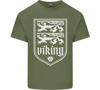 Il Simbolo Valknut Dei Vichinghi Valhalla Leoni Uomo T-Shirt In Cotone