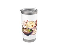 Il simpatico Axolotl mangia le tagliatelle di ramen Axolotl Bicchiere termico in acciaio inox doppia parete