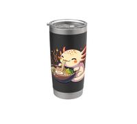 Il simpatico Axolotl mangia le tagliatelle di ramen Axolotl Bicchiere termico in acciaio inox doppia parete