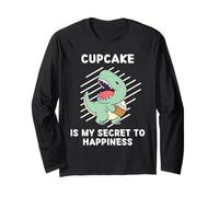 Il Simpatico Cupcake con Dinosauri è Il Mio Segreto per la Felicità | Dinosauri Maglia a Manica