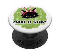 Il simpatico gatto di Natale è finito Natale divertente PopSockets PopGrip Adesivo
