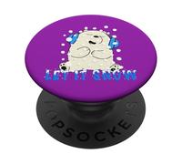 Il simpatico orso polare che canta Lascia che nevichi con PopSockets PopGrip Adesivo