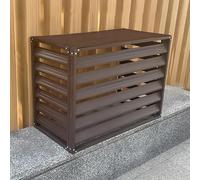 Il sistema di condizionamento dell’aria esterna, Copertura unità AC in alluminio for unità esterne, schermo decorativo antifurto for la privacy(Brown,2 3P:110X60X80)