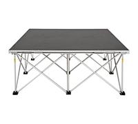 Il Sistema di Piattaforme modulari Portatili, caratterizzato da Una Piattaforma elevatrice a Forma di millepiedi con Nove aste di Supporto e Un'Altezza di 40 cm, è Ideale per Grandi Eventi.