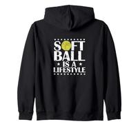 Il softball è un motto dello stile di vita Felpa con Cappuccio